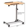 Maklaine Contemporary Iron and MDF Adjustable Laptop Table in Gray