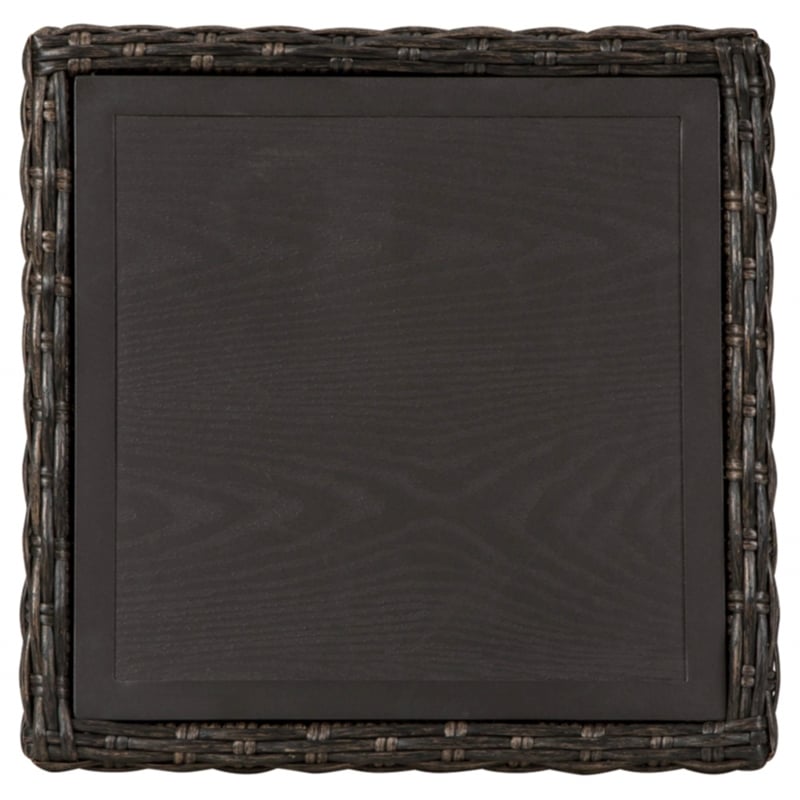 Maklaine Modern / Contemporary Square Patio End Table in Brown