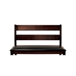 Maklaine Wood Counter Height Dining Bench with Back in Cherry