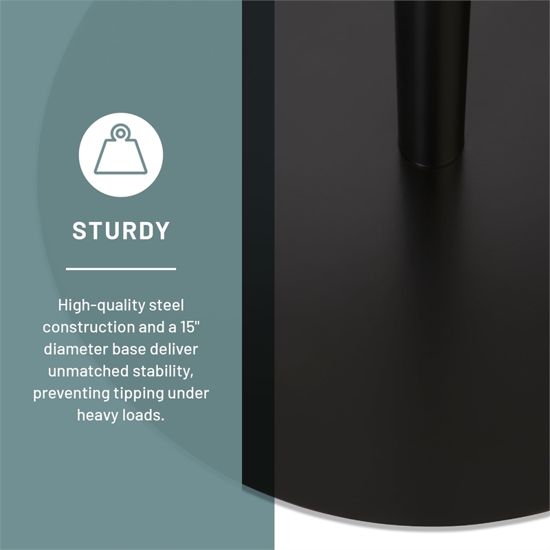 Maklaine Traditional Steel Hook Head Coat Rack in Black - 15