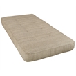 Maklaine Twin-size Tufted Fabric Daybed Mattress in Brown-Frame Not Included