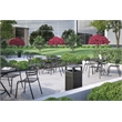 Maklaine Indoor/Outdoor Plastic Trash Cans w/ Recessed Panel Receptacles - Black