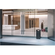 Maklaine Indoor/Outdoor Plastic Trash Cans w/ Recessed Panel Receptacles - Black