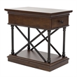 Maklaine Modern / Contemporary 1-Drawer Chair Side Table in Brown