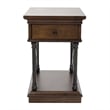 Maklaine Modern / Contemporary 1-Drawer Chair Side Table in Brown