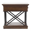 Maklaine Modern / Contemporary 1-Drawer Chair Side Table in Brown