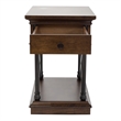 Maklaine Modern / Contemporary 1-Drawer Chair Side Table in Brown