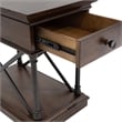 Maklaine Modern / Contemporary 1-Drawer Chair Side Table in Brown