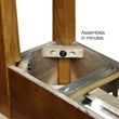 Maklaine Transitional Chairside Wood End Table in Medium Oak Finish
