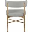 Maklaine Contemporary Gray Linen Textured Fabric Dining Chair (Set of 2)