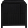 Maklaine Elegant Engineered Wood Contemporary Black Night Stand