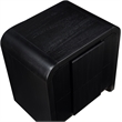 Maklaine Elegant Engineered Wood Contemporary Black Night Stand