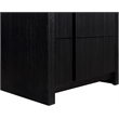 Maklaine Elegant Engineered Wood Contemporary Black Night Stand