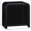 Maklaine Elegant Engineered Wood Contemporary Black Night Stand