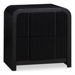 Maklaine Elegant Engineered Wood Contemporary Black Night Stand