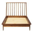 Maklaine Spindle Mid-Century Solid Pine Wood Twin-Sized Bed Frame - Caramel