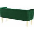 Maklaine Elegant Modern / Contemporary Green Finish Velvet Bench