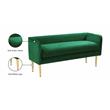 Maklaine Elegant Modern / Contemporary Green Finish Velvet Bench