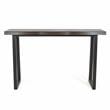 Maklaine Cherry and Ebony Solid Wood Live Edge Sofa Bar Table
