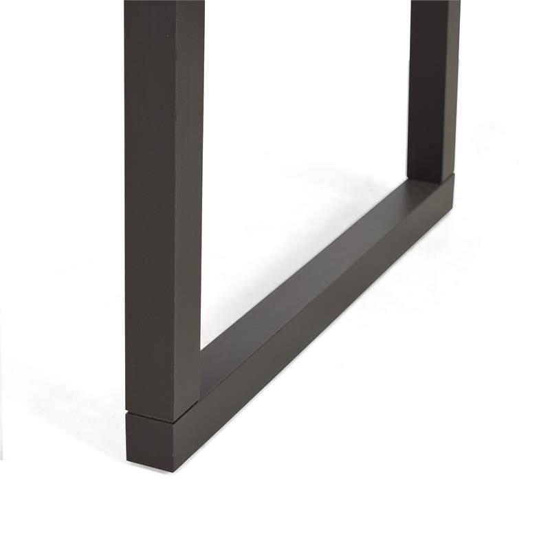 Maklaine Cherry and Ebony Solid Wood Live Edge Sofa Bar Table