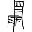 Maklaine Wood Modern Traditional Chiavari Chair In Black Finish