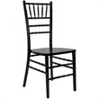 Maklaine Wood Modern Traditional Chiavari Chair In Black Finish