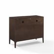 Maklaine Mid-Century Wood Record Storage Media Console - Dark Brown