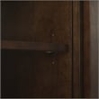 Maklaine Mid-Century Wood Record Storage Media Console - Dark Brown