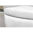 Maklaine Traditional Snow All Italian Leather Swivel Club Chair
