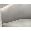 Maklaine Steamboat Ice All Italian Leather Swivel Club Chair