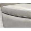 Maklaine Steamboat Ice All Italian Leather Swivel Club Chair