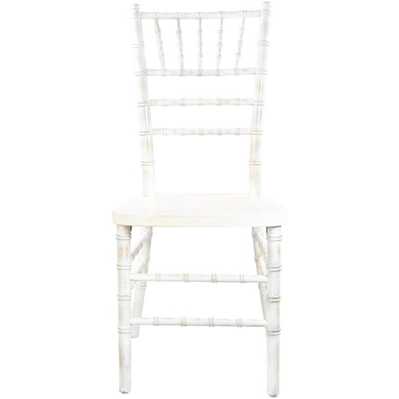 Maklaine Modern / Contemporary Wood Chiavari Chair In Lime Wash