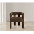Maklaine Modern / Contemporary Brown Finish Velvet Dining Chair