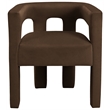 Maklaine Modern / Contemporary Brown Finish Velvet Dining Chair