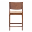 Maklaine Wood 2 Tone Counter Stools Handwoven Rope Seat Set of 2 in Brown