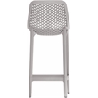 Maklaine Modern / Contemporary Gray Outdoor Patio Stool (Set of 4)