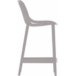 Maklaine Modern / Contemporary Gray Outdoor Patio Stool (Set of 4)