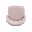 Maklaine Upholstered Adjustable Armless Desk Chair Gold Legs in Blush Pink