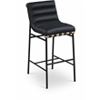 Maklaine Modern / Contemporary Black Vegan Faux Leather Bar Stool