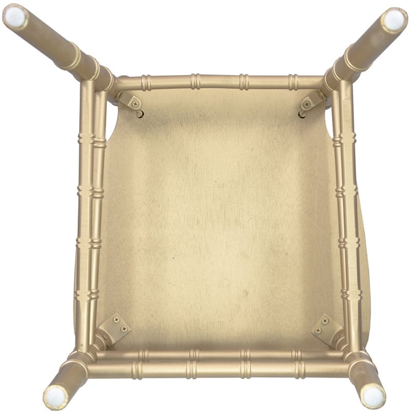 Maklaine Wood Modern Traditional Chiavari Chair In Gold Finish
