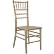Maklaine Wood Modern Traditional Chiavari Chair In Gold Finish