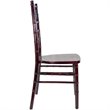 Maklaine Wood Modern Traditional Chiavari Chair In Mahogany Finish