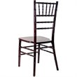 Maklaine Wood Modern Traditional Chiavari Chair In Mahogany Finish