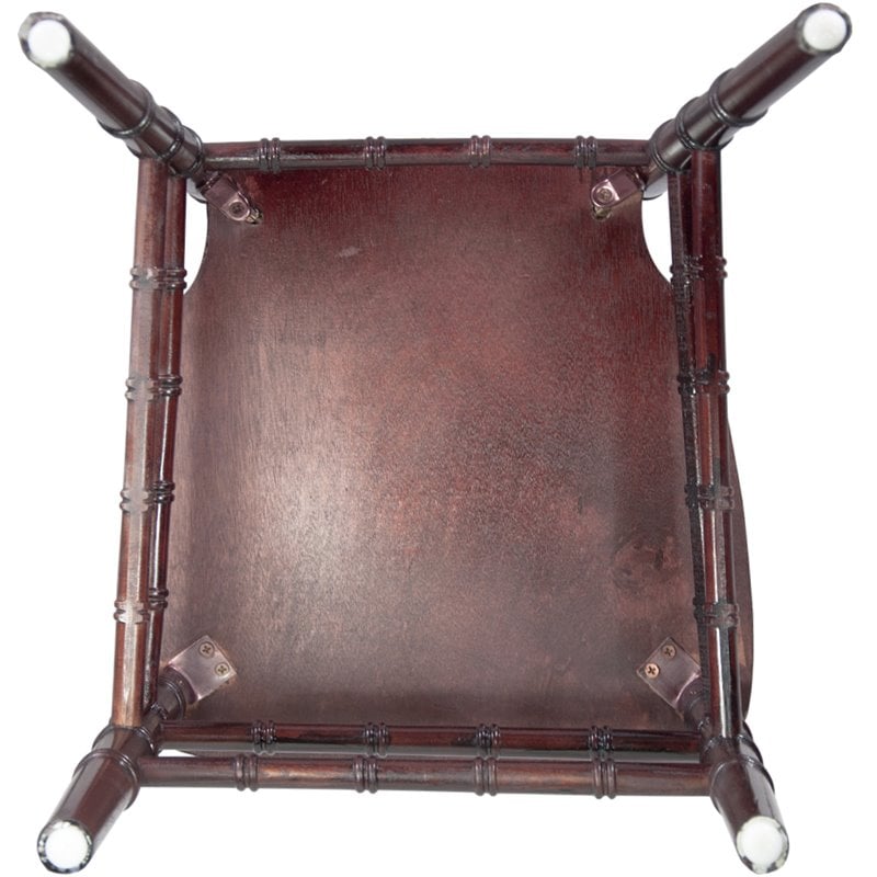 Maklaine Wood Modern Traditional Chiavari Chair In Mahogany Finish