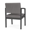 Maklaine Reception Waiting Guest Chair in Charcoal Steel and Light Gray