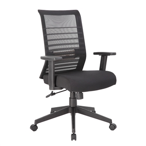 Maklaine Contemporary Linear Mesh Adjustable Computer Desk Chair
