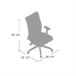 Maklaine Contemporary Linear Mesh Adjustable Computer Desk Chair
