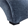 Maklaine Modern Transitional Microfiber Chaise Lounge in Blue