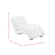 Maklaine Modern Transitional Microfiber Chaise Lounge in Blue
