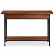 Maklaine Wood Industrial Console Table in Burnished Oak Finish